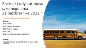 Rozkład jazdy autobusu 21 października 2022 r.